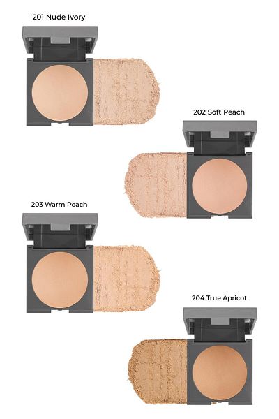 Alix Avien Matte Finish Fixer Intensive Concealer Powder - Baked Powder 201 Nude Ivory