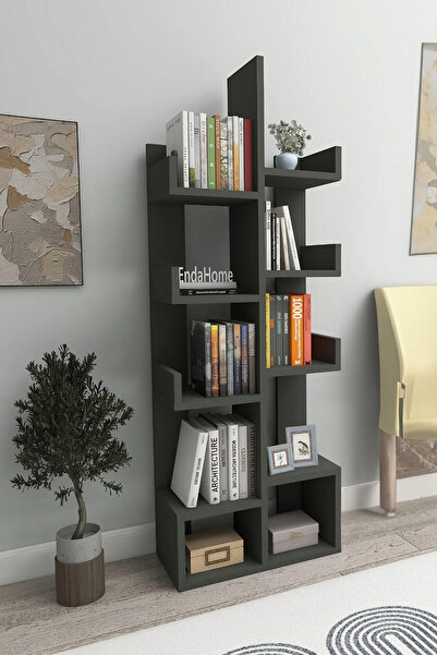 Reyo Enda Pamfilya 10 Bölmeli/raflı Kitaplık Antrasit