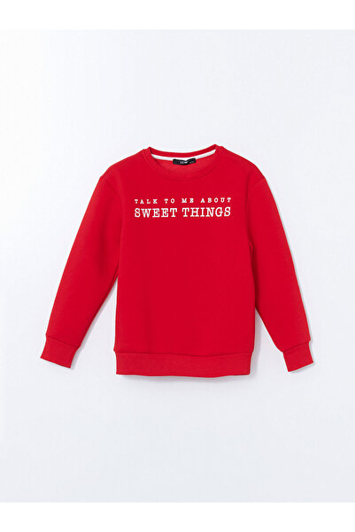 LC Waikiki Детски суитшърт с щампа и кръгло деколте LCW