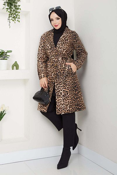 benguen Παλτό με στάμπα Leopard Leopard 4911