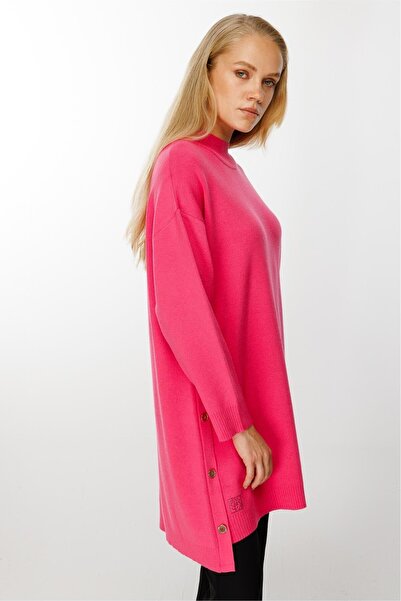 Ghisa Yanları Düğmeli Triko Tunik