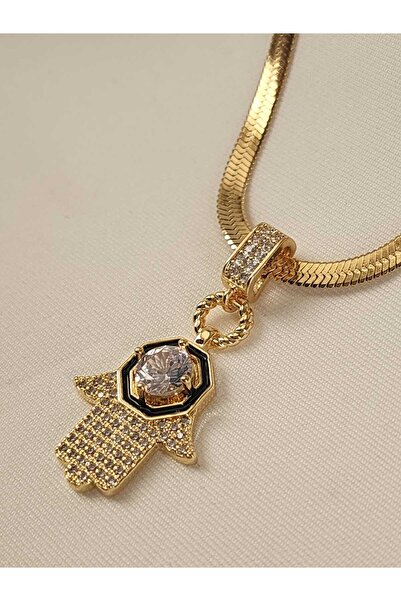 ZÜLİSCH قلادة من الفولاذ بسلسلة إيطالية ساحرة موديل حجر الزركون مفصلة من الفو...