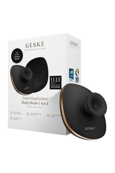 Geske Soft Silicone Body Cleansing Brush with Metal Detail |   Body Brush