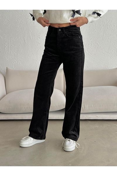 mydukkan.co Black Velvet Palazzo Trousers