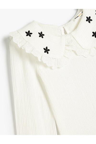 Koton Blúzka s dlhým rukávom a kvetinovou výšivkou