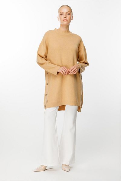 Ghisa Side Buttoned Knitwear Tunic