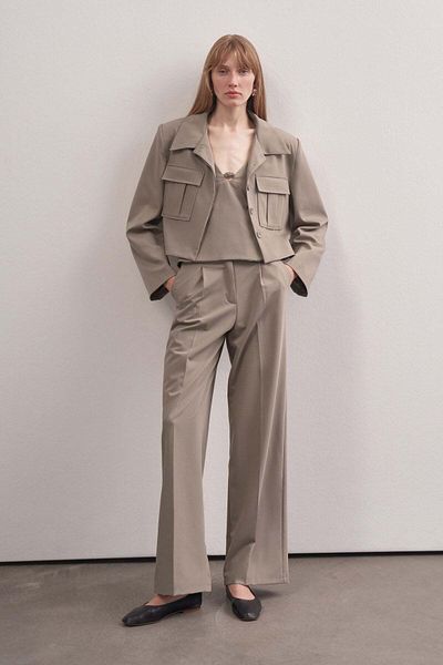 mathilda store Women's Elias Edition Dark Mink Palazzo Pants