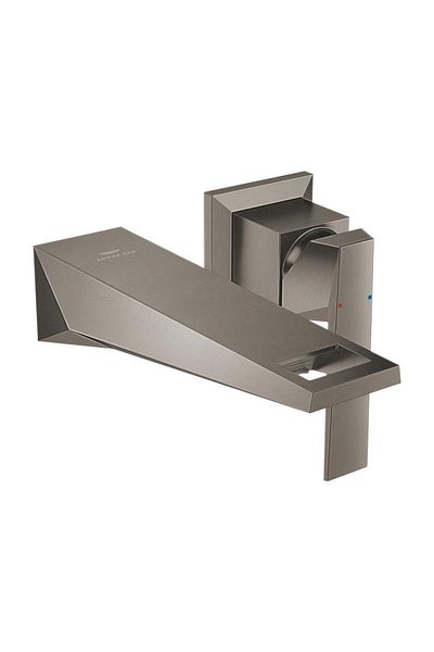Grohe Allure Brilliant m Size Sink Faucet - Two Holes, Hard Graphite, Brushed - 29402Al0