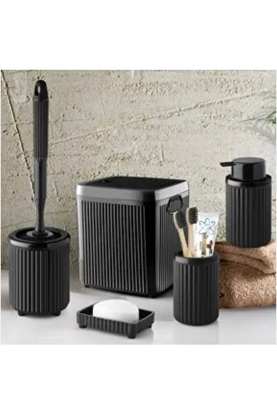 Home 8778  5 Parça Lüks Silikon WC Fırçalı Banyo Seti