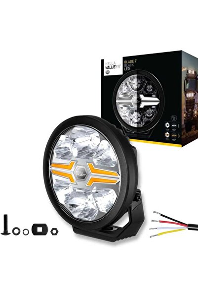 Hella Off-road Valuefit Blade Led Uzun Far Siyah 17w 9" Beyaz-amber Isik 1fj3...