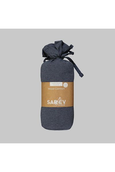 Sarev Medulas Dark Blue 50% Cotton 50% Modal Single 100*200 cm Fitted Bed Sheet