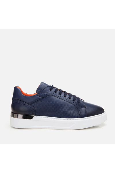 Hotiç Pantofi casual pentru bărbați din piele naturală bleumarin
