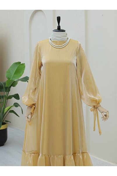 Modamorfo Janjan mintás fűzős ujjú és hasított szoknya ruha