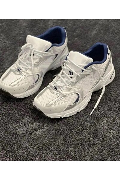 TAYLAN SHOES beyaz lacivert spor ayakkabı