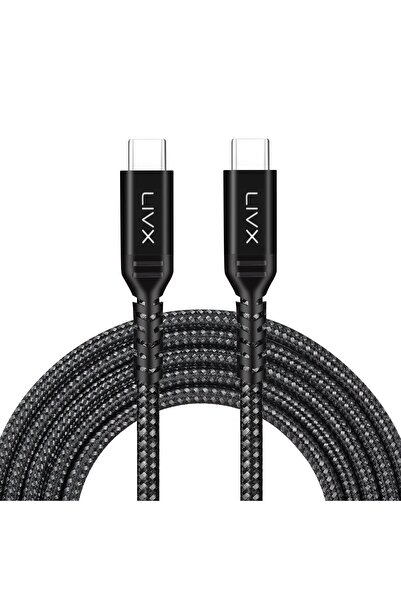 LivX Special 100W Type C to Type C 2 metre Örgülü Hızlı Şarj Kablosu YCT-02