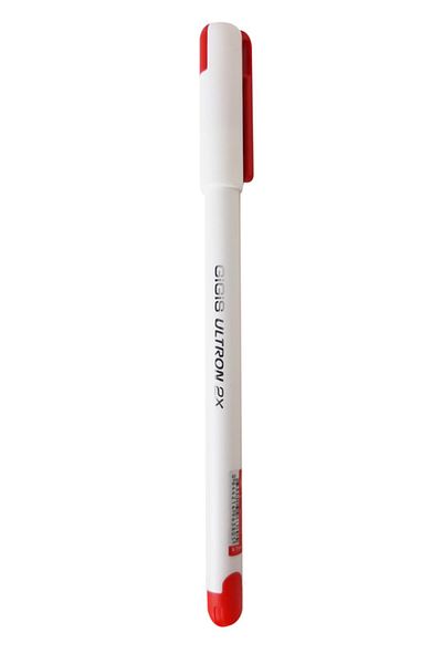 UNIMAX 12-Piece ULTRON 2X 0.7mm Ball Point Pen Set, Red