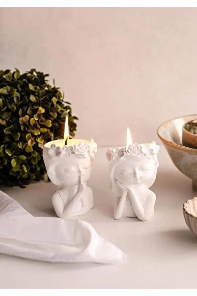 Genel Markalar İkili Çiçek Taçlı Kız Kardeşler Kokulu Mumluk, şık ve zarif de...