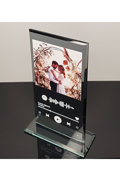 MERTKRİSTAL Sevgililer Gününe Özel, Sevgililer Günü Için, Spotify Cam Plak, Spotify Barkodlu Kişiye Özel Hediye