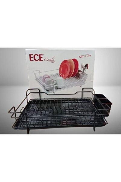 5DM SİYAH METAL DAMLA TABAKLIK BULAŞIKLIK ECE METAL TABAKLIK 46 X 37 X 11,5 CM