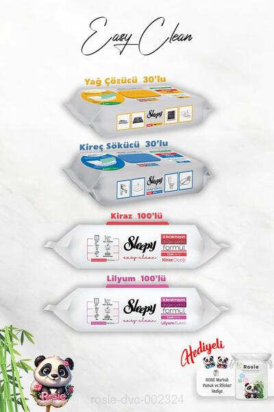 Sleepy إيزي كلين 30 عبوة مزيل للتكلسات والدهون، مبيض ملابس وأوركيد 100 عبوة و...