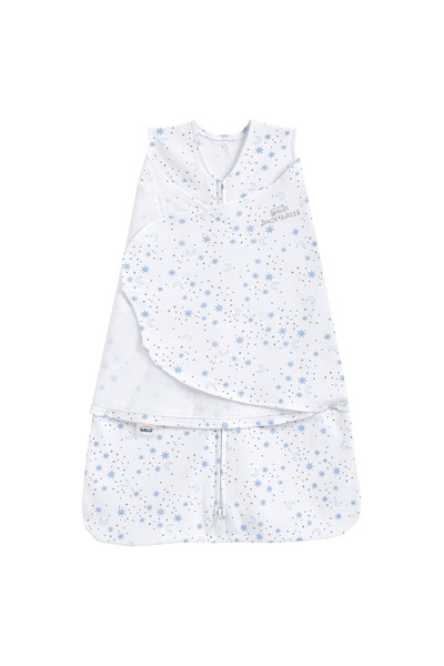 HALO 100% Cotton Sleep sack Swaddle - Midnight Moons Blue_3-6M