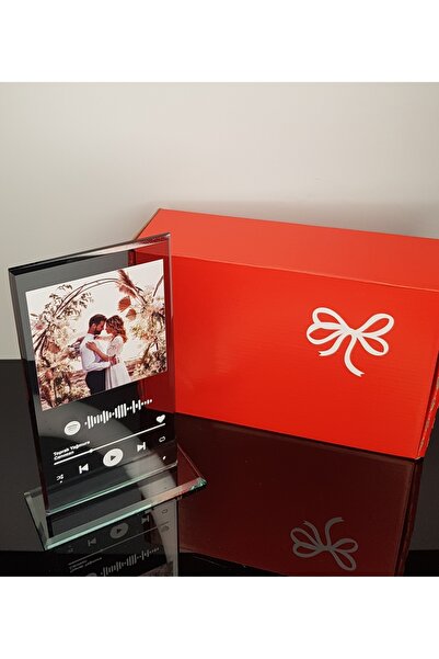 MERTKRİSTAL Sevgililer Gününe Özel, Sevgililer Günü Için, Spotify Cam Plak, Spotify Barkodlu Kişiye Özel Hediye