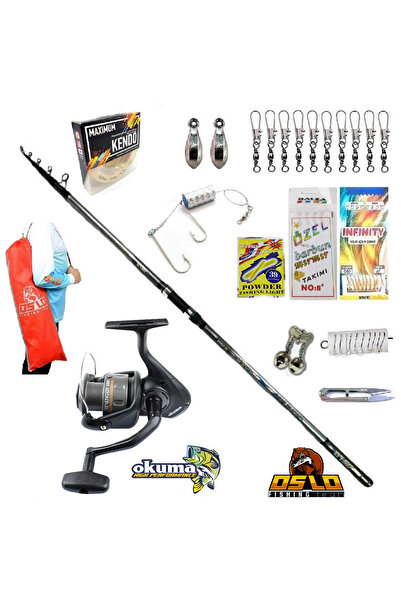 Okuma Revenger Rv-65 Oslo Crome 420cm 70-250gr Profesyonel Surf Kıyı Olta Takımı Seti