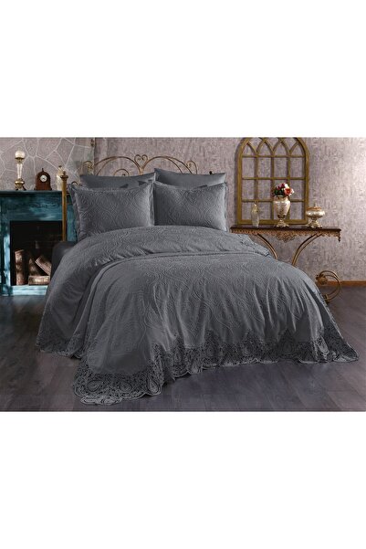 TAVOLO HOME LAURA 3 PARÇA DANTELLİ LÜX YATAK ÖRTÜSÜ