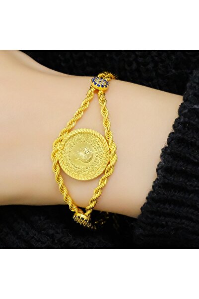 aytekgold 14 Ayar Çeyrekli Halat Bileklik