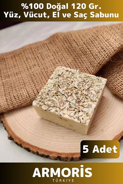 Armoris New Fragrant Hand Face Hair Body Skin Care 100% Natural Herbal Rosemary Soap 120g - 5 Pcs