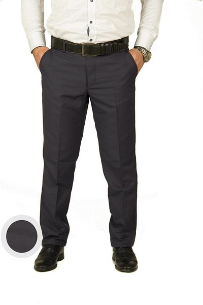 wontilotte Men's Armüllü Navy Blue Linen Trousers(9) Classic Cut
