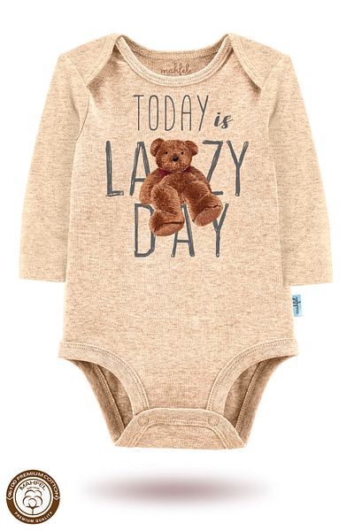 MAHFEL 100% Cotton 3-Piece Organic Printed Snap Fastener Baby Bodysuit