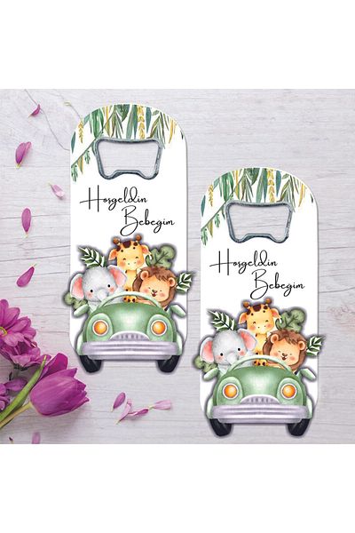 Ege ajans Baby Opener Magnet with 10 Embossed Figures Safar