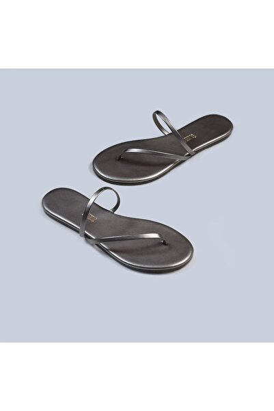 Tkees Γυναικείες πλατινένιες μονές σαγιονάρες καθημερινές κομψές