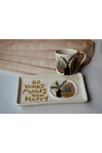 Store كوب قهوة تركي بتصميم خاص مرسومة يدويًا على الطراز البوهيمي والأسكندنافي