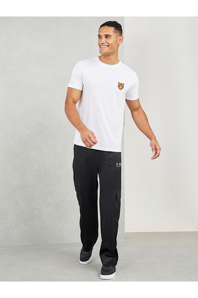 Styli Tiger Embroidered Cotton Rich Regular Fit T-Shirt