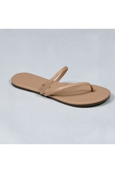Tkees Flip-flops de zi cu zi, crem, cu o singură curea