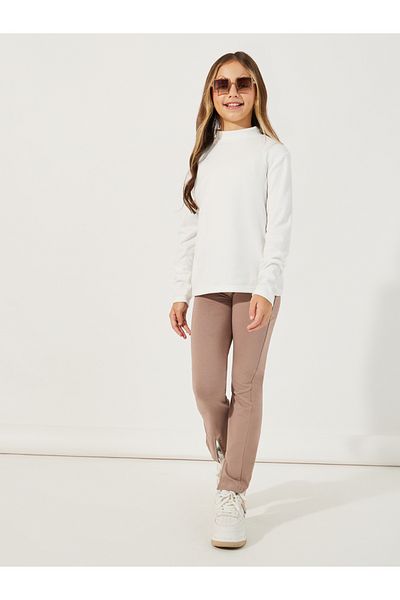 Styli Solid High Neck Long Sleeves T-Shirt
