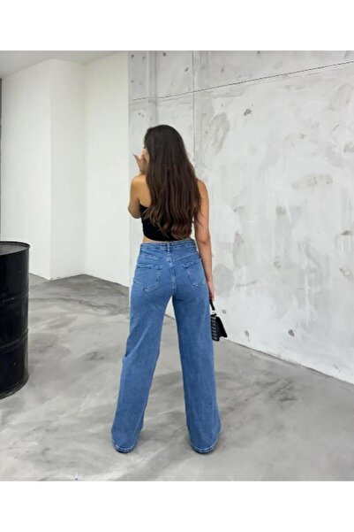 Asia Blue Licra Palozzo Jeans (Flexible)