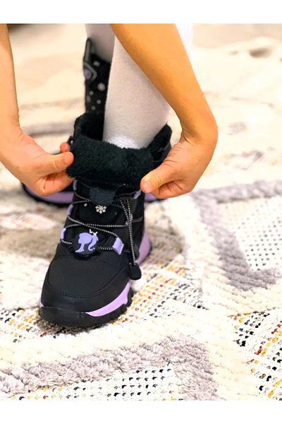 Zerenyus Αδιάβροχες παιδικές μπότες χιονιού με Velcro ανθεκτικές στο νερό και το κρύο