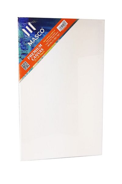 MASCO لوحة فنية قماشية فاخرة مقاس 25×40 سم، باللون الأبيض