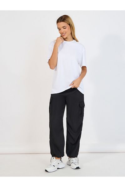 Styli Oversized Butterfly Graphic T-Shirt with Pocket Detail