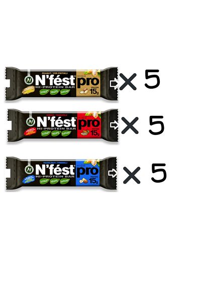 Nfest Protein Bar N'Fest 50 Gr (15 Pieces)