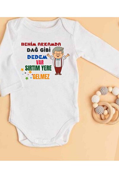 lupi dede yazılı zıbın isimli bebek dedeye hediye