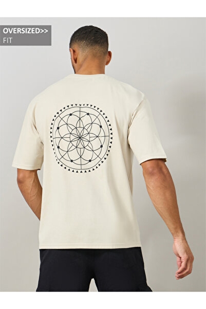 Styli Geometric Graphic Print Oversized T-Shirt