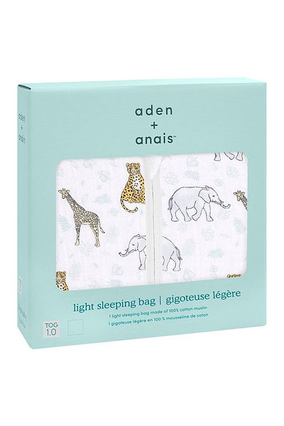 Aden Anais Cotton Muslin - Light Sleeping Bag - Jungle - (0-6m)