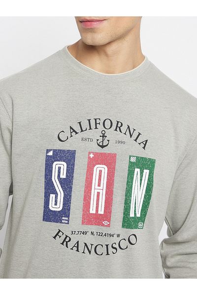 Duke By Styli Round Neck California Print Sweatshirt