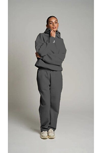 The Champ Clothing Фума Юнісекс Оверсайз худі з капюшоном, кишенями та високим принтом