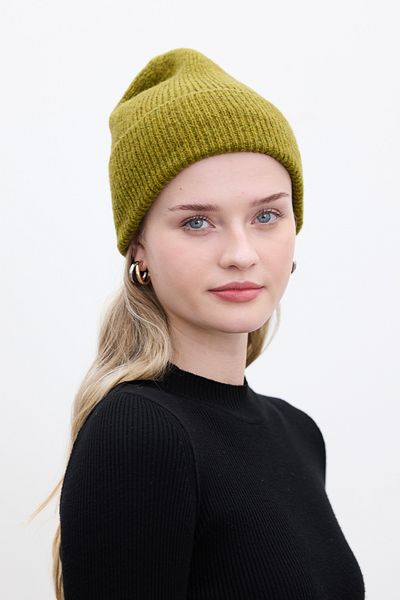 Manuka Gestrickte Baskenmütze, PISTIKGREEN