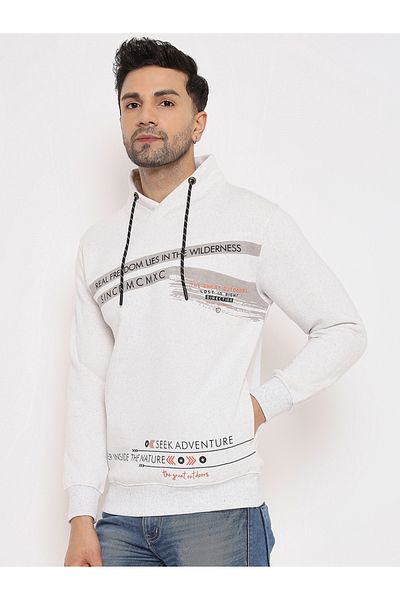 Duke By Styli High Neck Graphic Print Sweatshirt